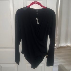 Ann Taylor black long sleeve body suit